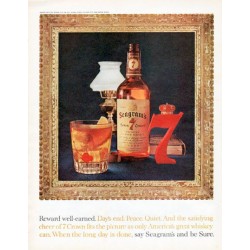 1962 Seagram's Whiskey Ad "Reward well-earned"