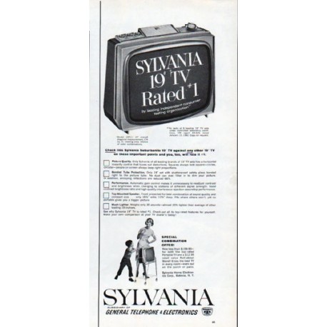 1962 Sylvania TV Ad "Model 19P11"