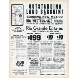 1962 New Mexico Real Estate Ad "Land Bargain"