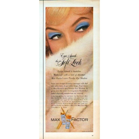 1962 Max Factor Ad "the Soft Look"