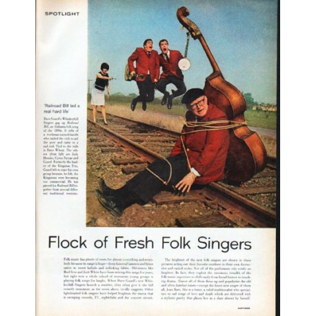 1962 Folk Singers Article "Flock of Fresh Folk Singers"