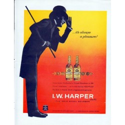 1962 I.W. Harper Bourbon Whiskey Ad "always a pleasure"