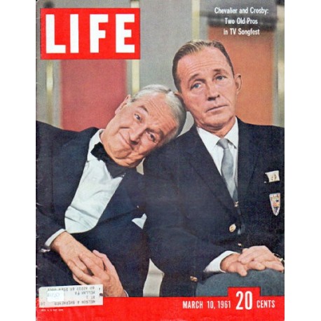 1961 LIFE Magazine Cover Page "Chevalier and Crosby"