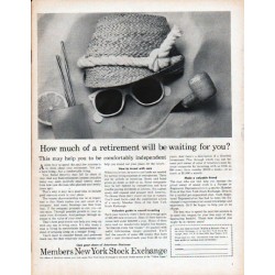 1961 Members New York Stock Exchange Ad "retirement"