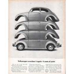 1961 Volkswagen Ad "Volkswagen overdoes it"