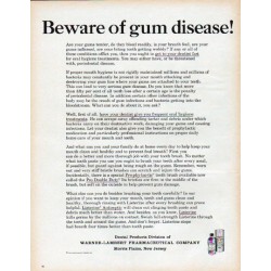 1961 Warner-Lambert Pharmaceutical Company Ad "gum disease"