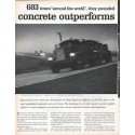 1961 Portland Cement Association Ad "concrete outperforms asphalt"