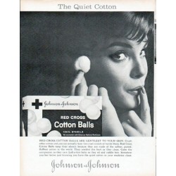 1961 Johnson & Johnson Ad "The Quiet Cotton"