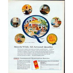 1961 Quality Courts Motels Ad "All-Around Quality"