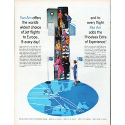 1961 Pan Am Airlines Ad "Jet flights to Europe"
