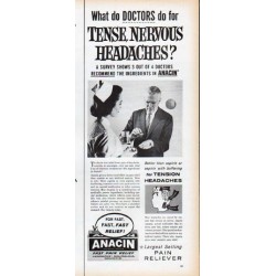 1961 Anacin Ad "Tense, Nervous Headaches"