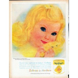 1961 Northern Tissue Ad "Softness grows"