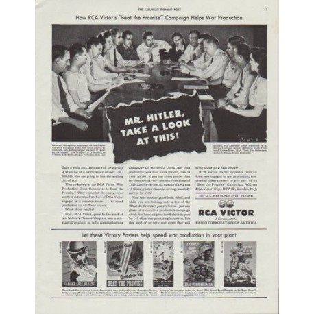 1942 RCA Victor Ad "Mr. Hitler"
