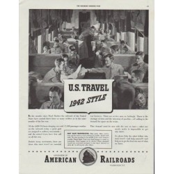 1942 American Railroads Ad "U.S. Travel 1942 Style"