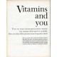 1961 One-A-Day Vitamins Ad "Vitamins and You"