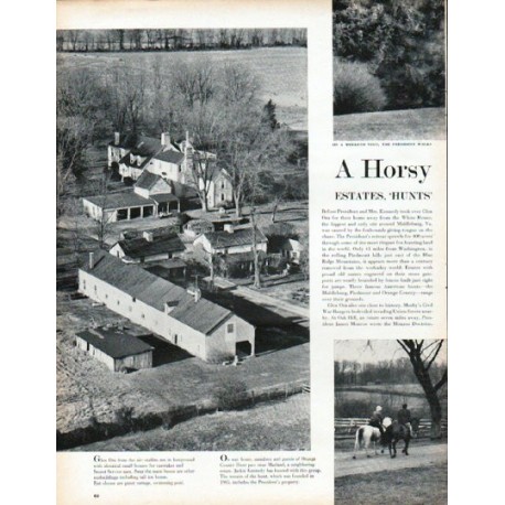 1961 Kennedys Article "Horsy Hideaway"