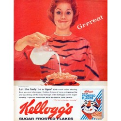 1961 Kellogg's Frosted Flakes Ad "Let the lady be a tiger"