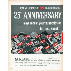 1961 LIFE Magazine Ad "25th Anniversary"