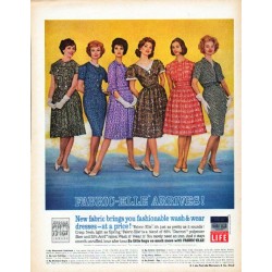 1961 Fabric-Elle Ad "Fabric-Elle Arrives"
