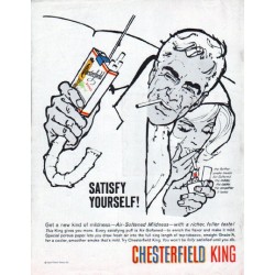 1961 Chesterfield Cigarettes Ad "Satisfy Yourself"