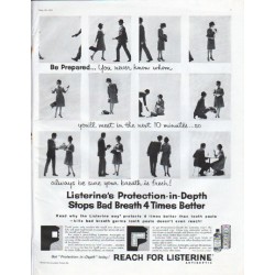 1961 Listerine Ad "Protection-in-Depth"