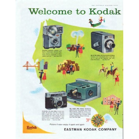 1961 Kodak Ad "Cameraland"