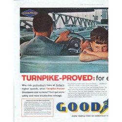 1961 Goodyear Tires Ad "Turnpike-Proved"