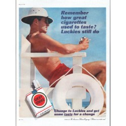 1961 Lucky Strike Cigarettes Ad "Remember how great"