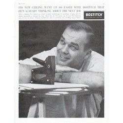 1961 Bostitch Ad "New Ceiling"