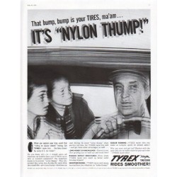 1961 Tyrex Tires Ad "Nylon Thump"