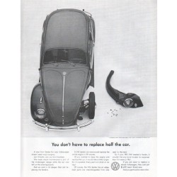 1961 Volkswagen Ad "half the car"