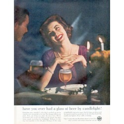 1961 United States Brewers Association Ad "beer by candlelight"