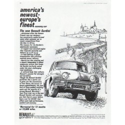 1961 Renault Gordini Ad "america's newest"
