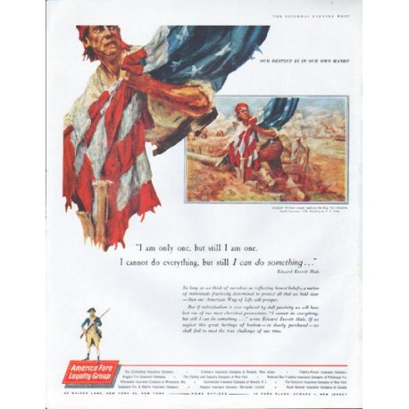 1961 America Fore Loyalty Group Ad "Sergeant William Jasper"