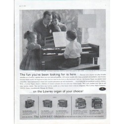 1961 Lowrey Organ Ad "The fun you've been looking for"