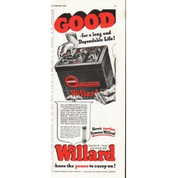 1942 Willard Ad "Good - for a long and Dependable Life!"