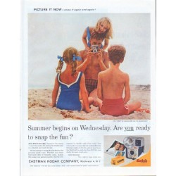 1961 Kodak Ad "Summer begins"