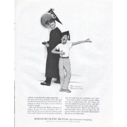 1961 Massachusetts Mutual Life Insurance Ad "high school days"