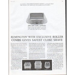 1961 Remington Shaver Ad "Roller Combs"