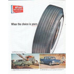 1961 Atlas Tires Ad "When the choice is yours"