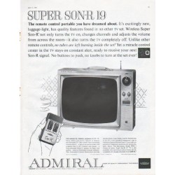 1961 Admiral Television Ad "Super Son-R 19"