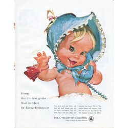 1961 Bell Telephone System Ad "Even the littlest girls"