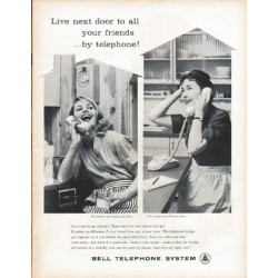 1961 Bell Telephone System Ad "Live next door"