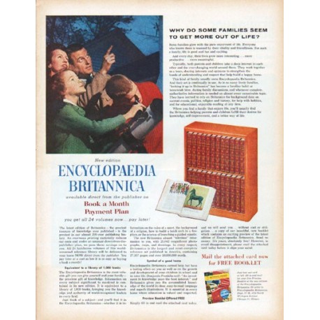 1961 Encyclopaedia Britannica Ad "some families"