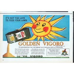 1961 Vigoro Lawn Food Ad "Golden Vigoro"