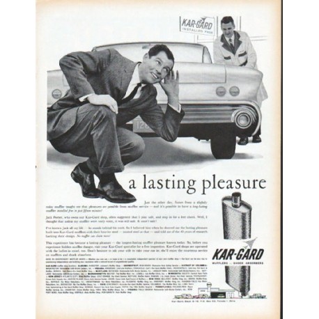 1961 Kar-Gard Ad "a lasting pleasure"
