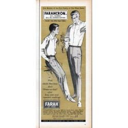 1961 Farah Slacks Ad "Farahcron"