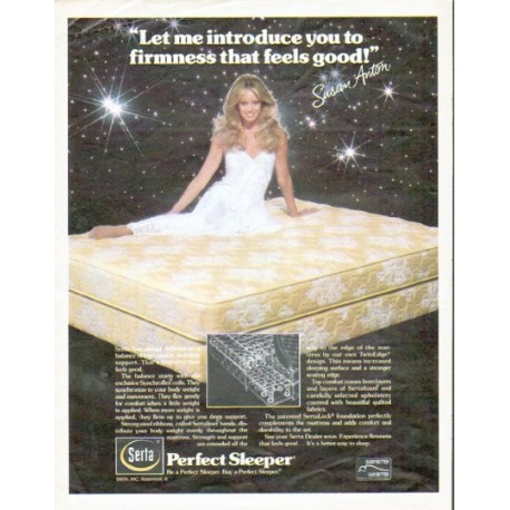 1979 Serta Perfect Sleeper Ad "firmness that feels good" ... Susan Anton