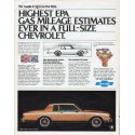 1980 Chevrolet Ad "Highest EPA"