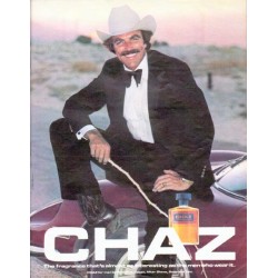 1979 CHAZ Cologne Ad "almost as interesting"